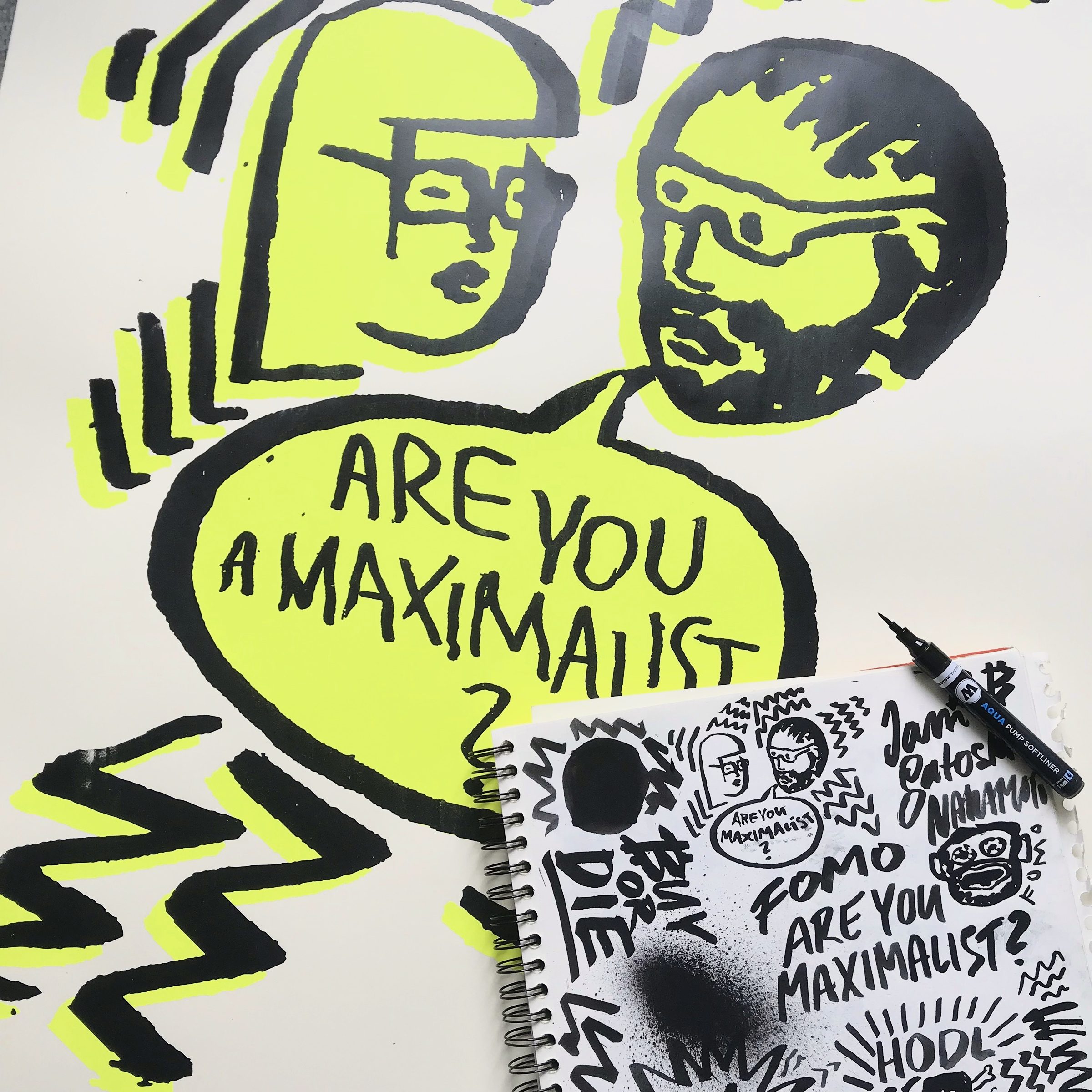 Are You A Maximalist? — from sketchbook to print