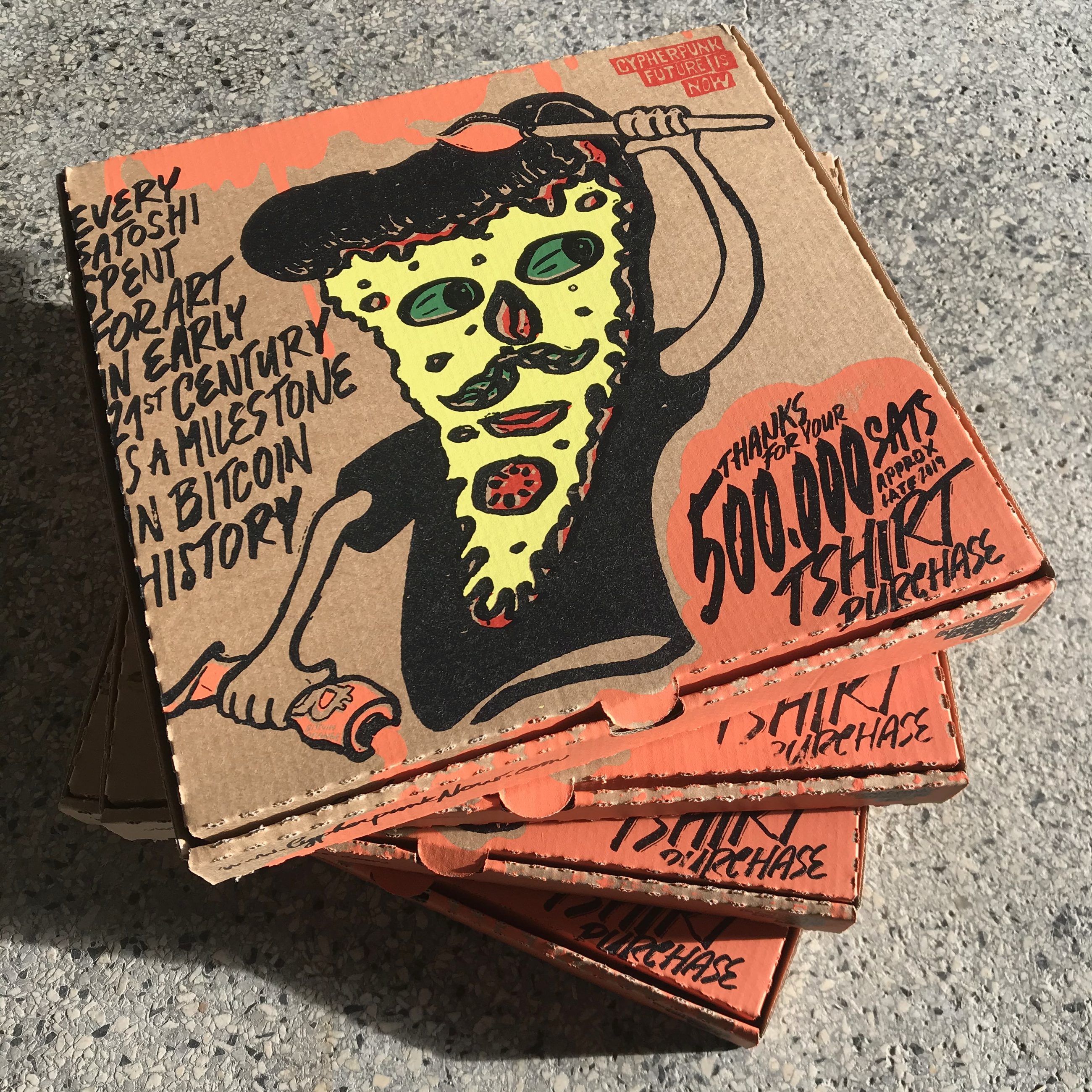 Bitcoin Pizza Box, 2019