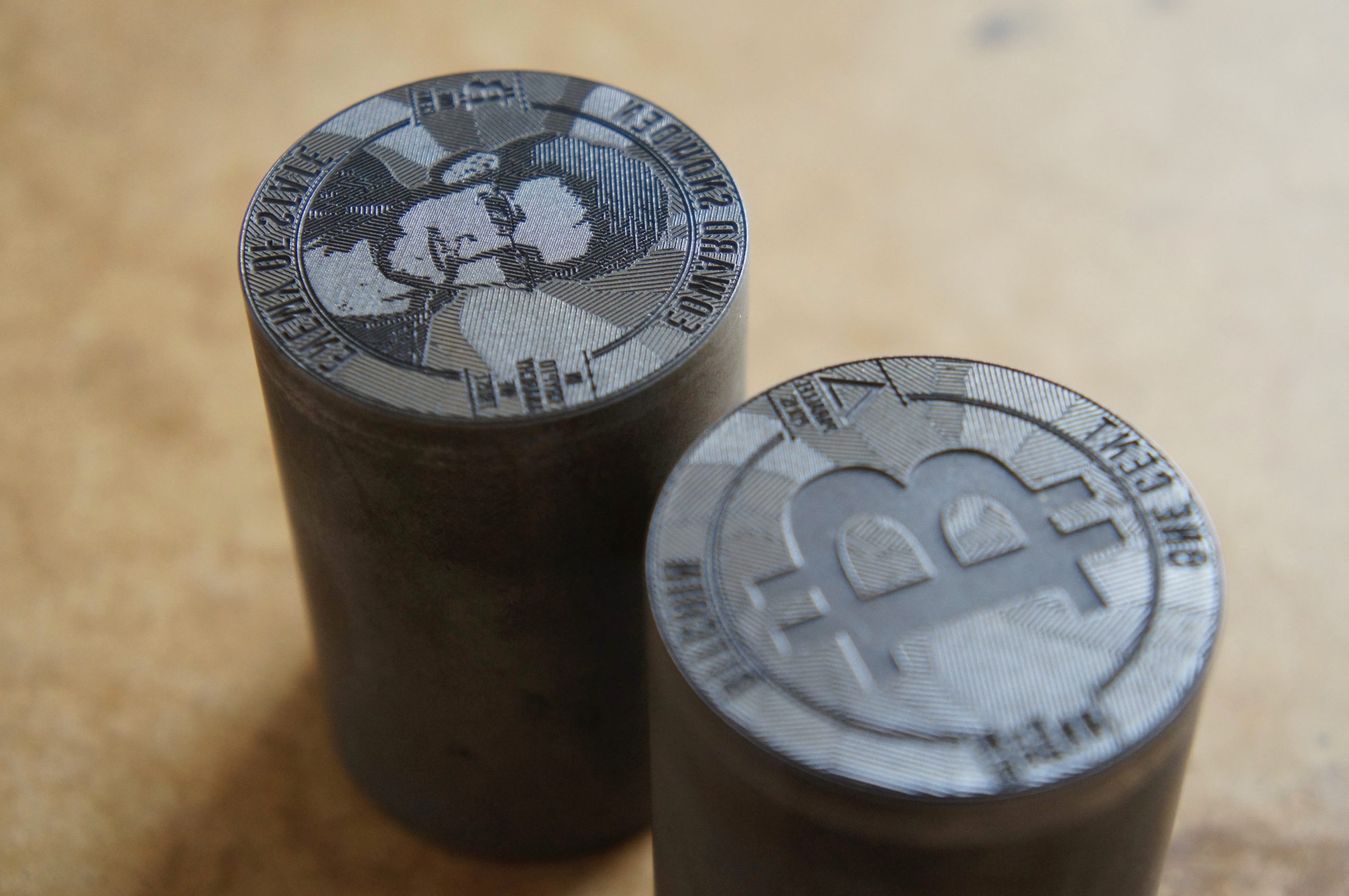 Edward Snowden — minting die for a commemorative coin