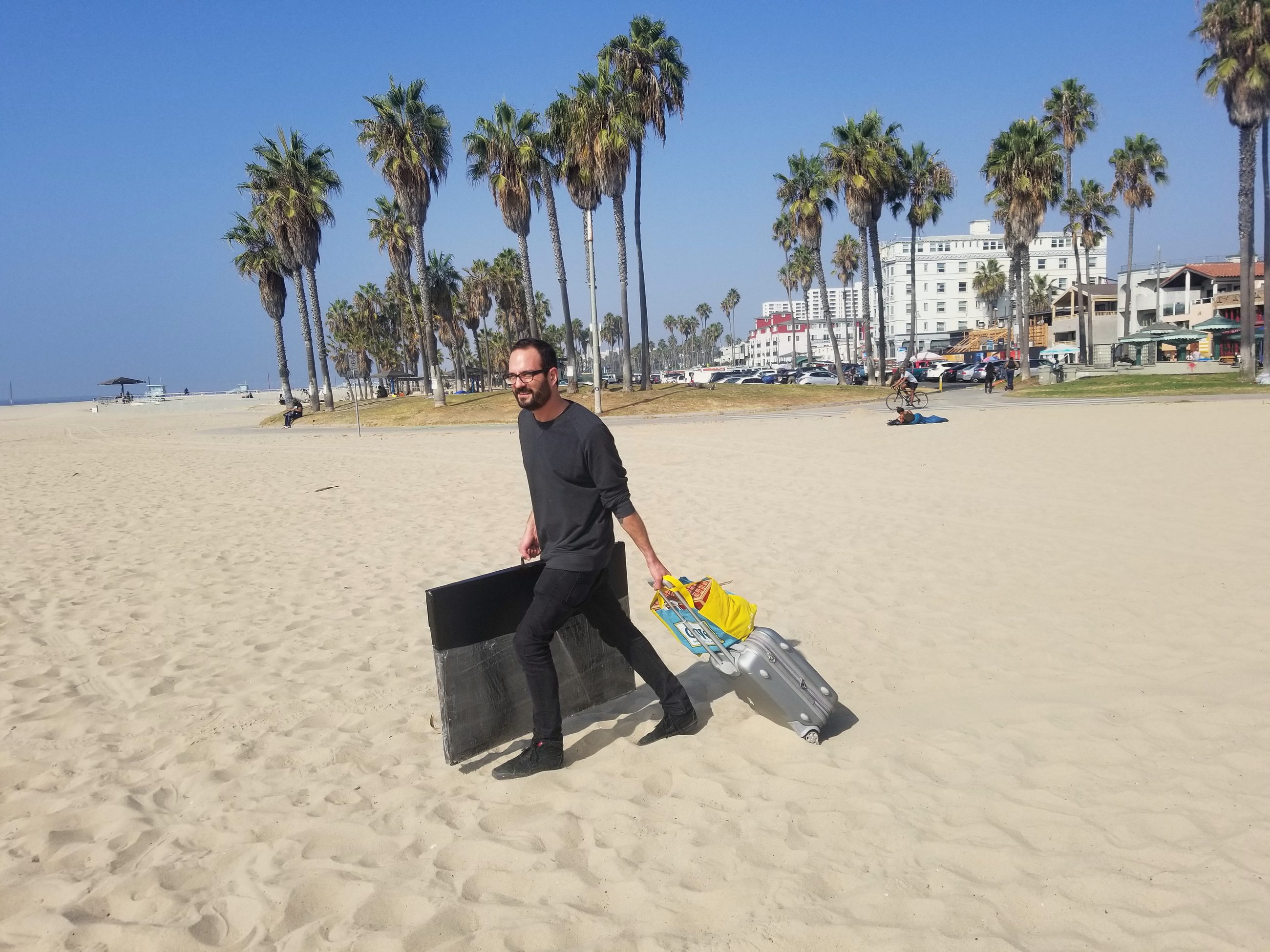 Long Beach — on the way to my first crypto art show in LA, 2019