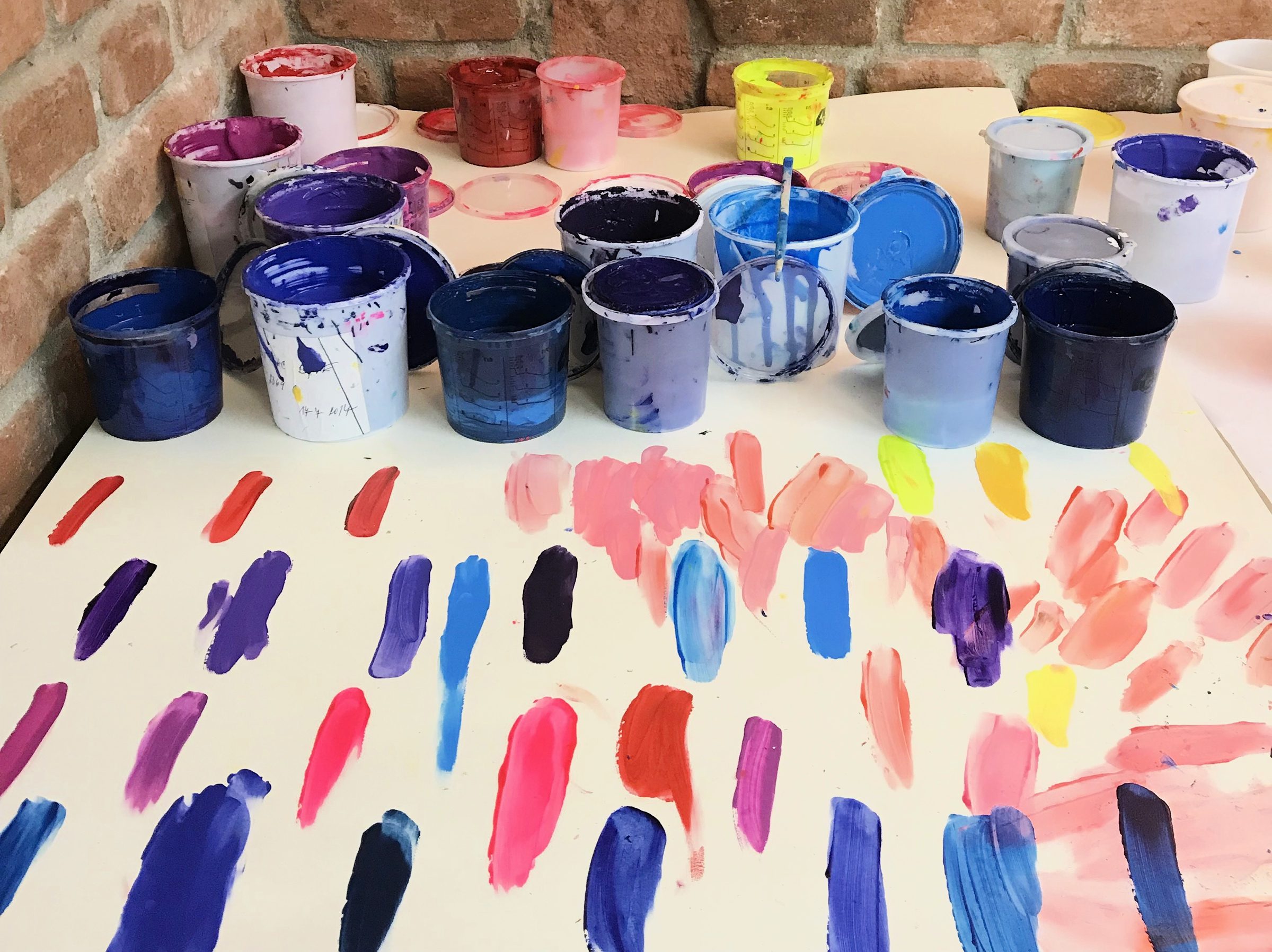 Mixing colors for the Bitcoin Coffee print — Paralelní Polis
