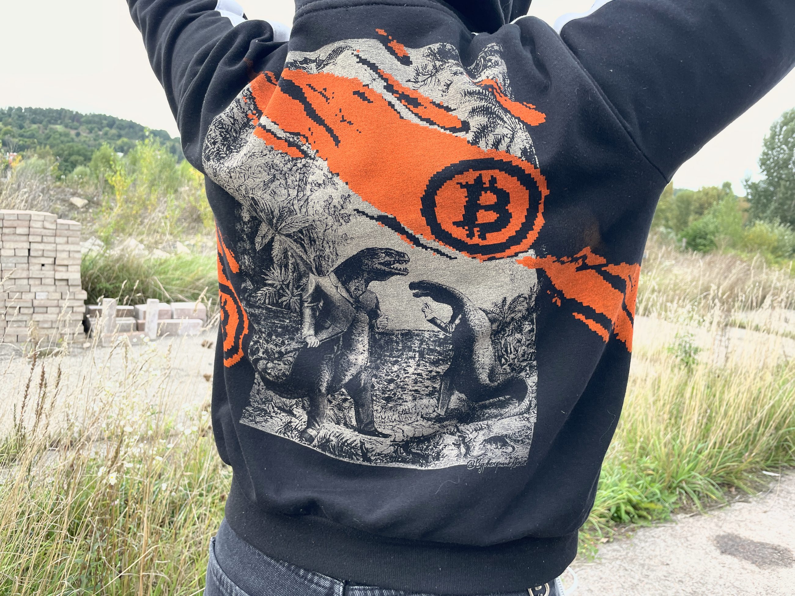The Bitcoin White Paper hoodie on my assistant