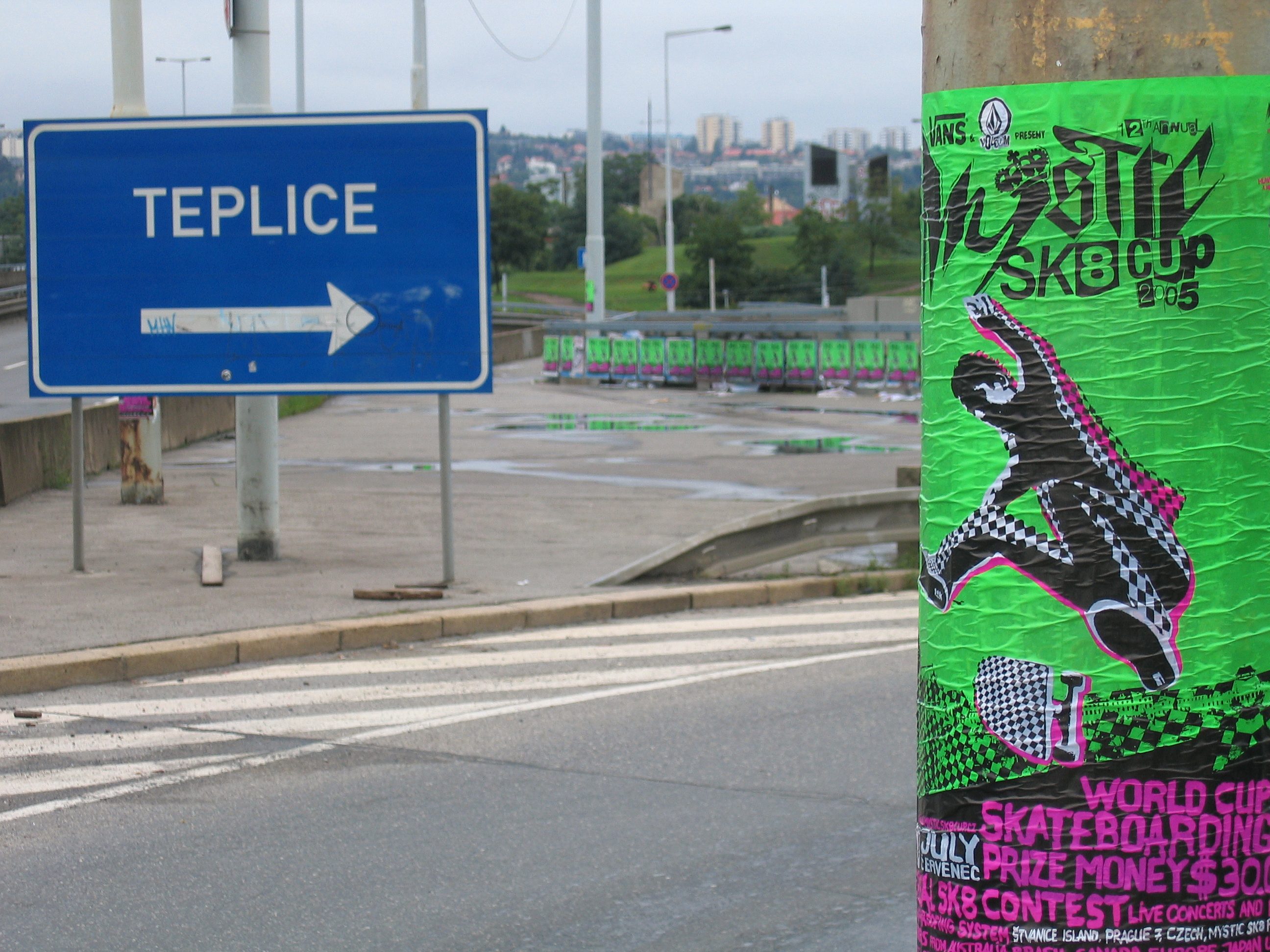 Postering for Mystic Sk8 Cup 2005 in Prague