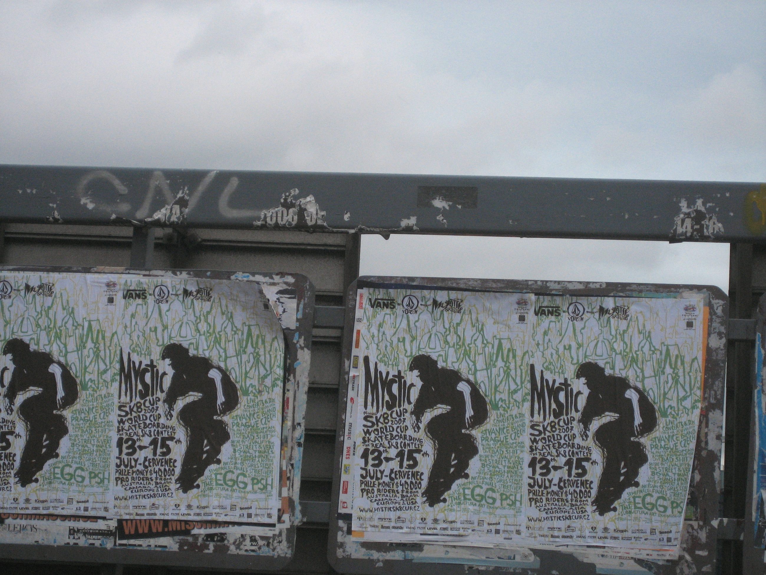 Postering for Mystic Sk8 Cup 2007 in Prague