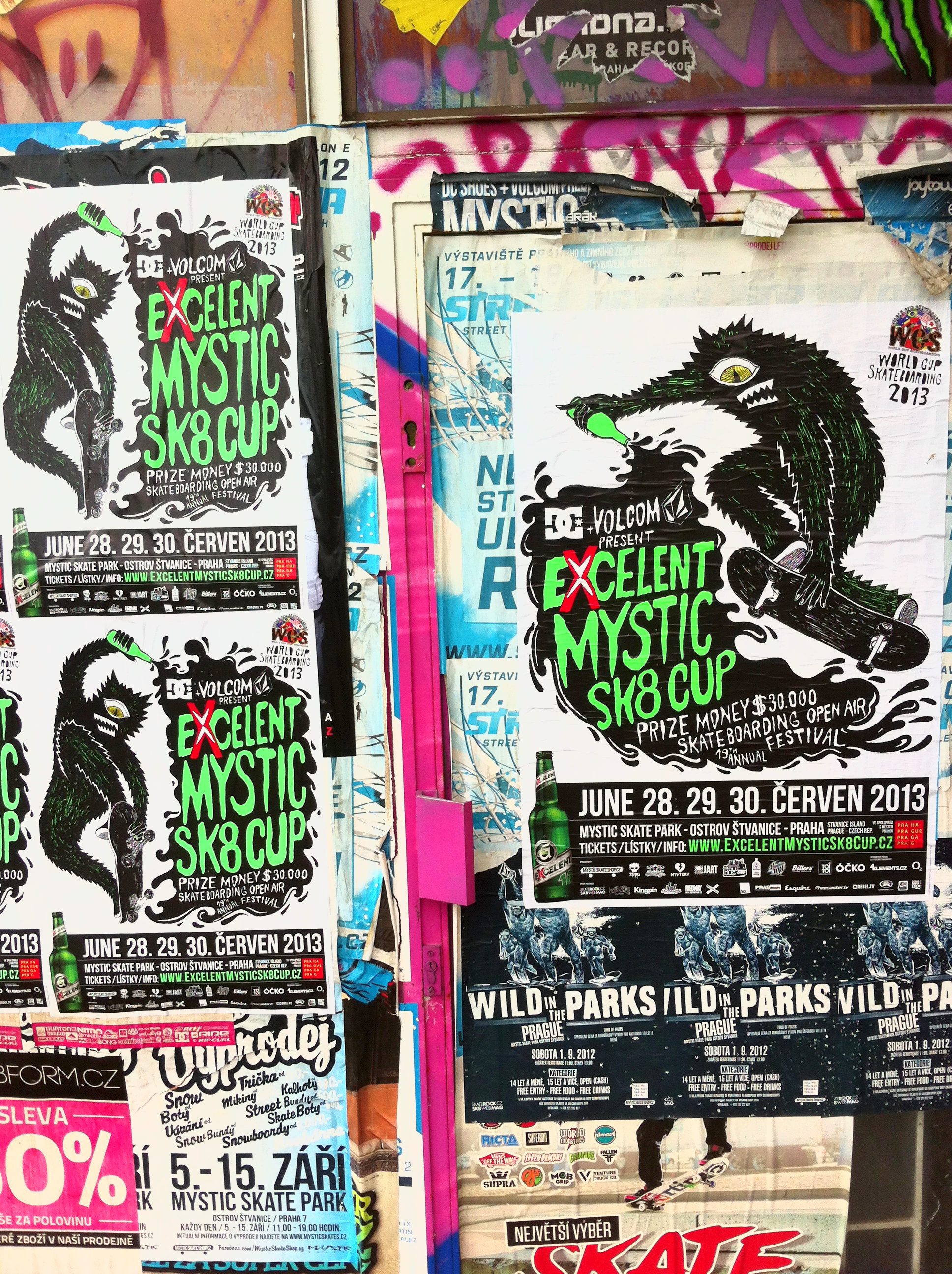 Postering for Mystic Sk8 Cup 2013 in Prague