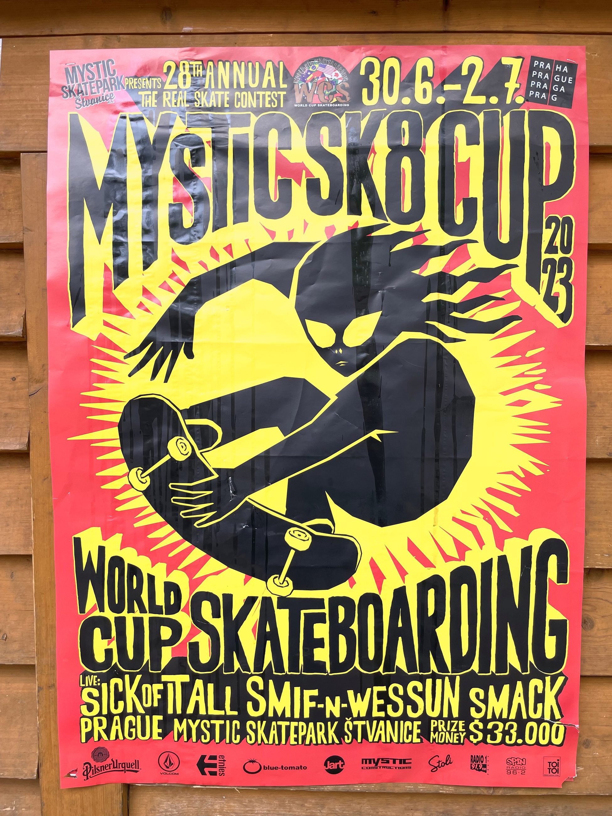 Postering for Mystic Sk8 Cup 2023 in Prague