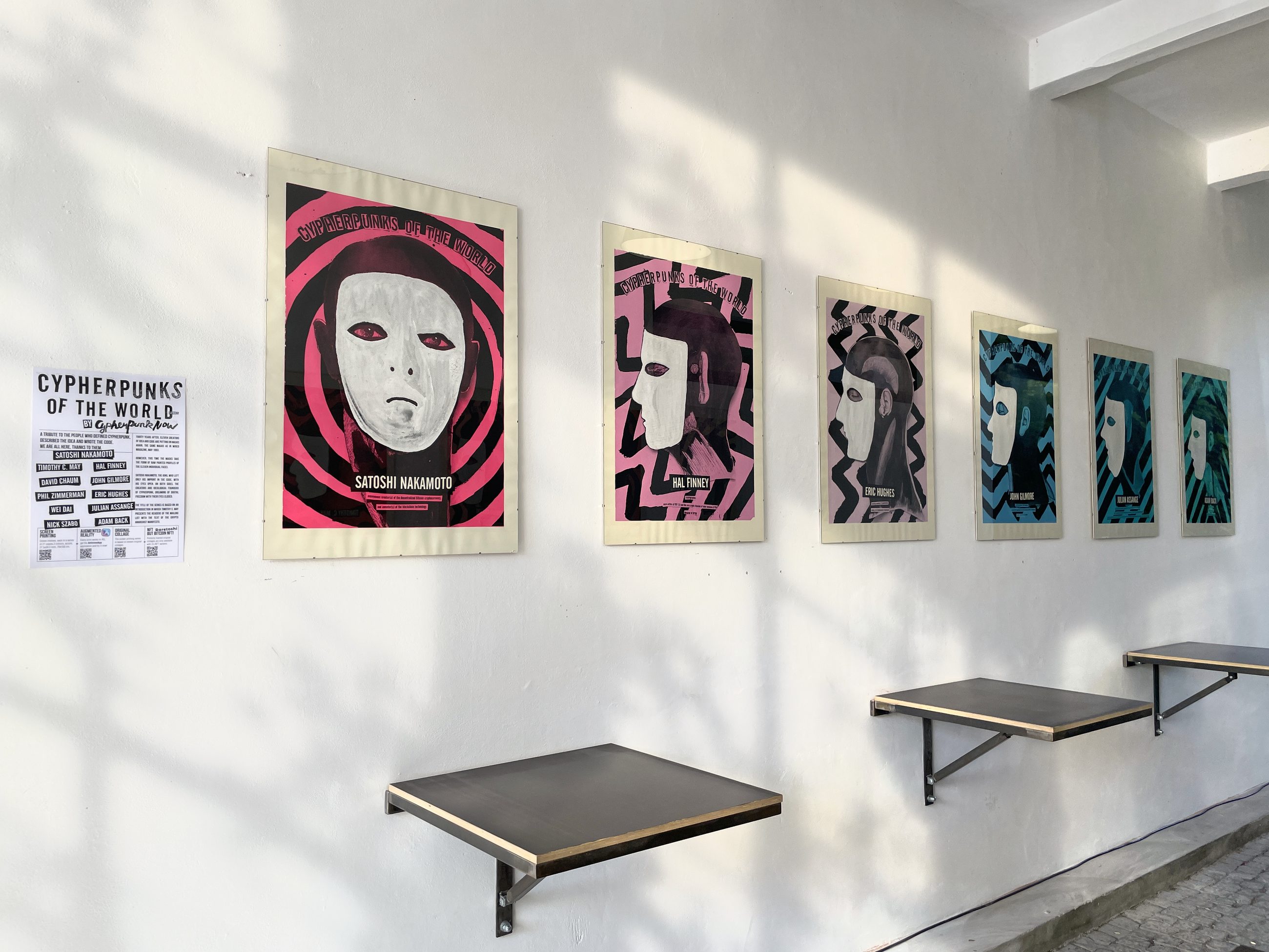 Exhibition at Paralelní Polis — Cypherpunks Of The World, with the info sheet