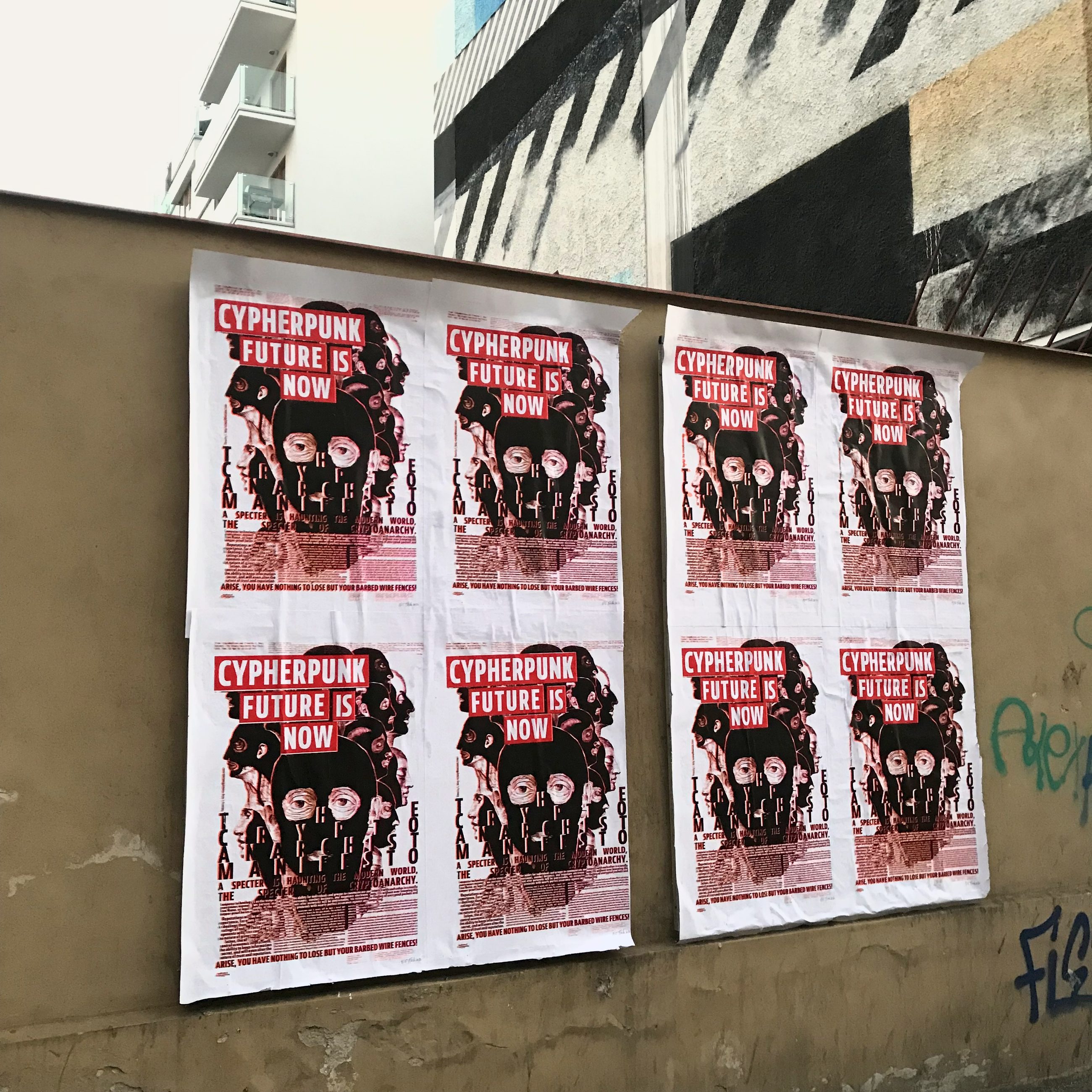 Billboard in front of Paralelní Polis, 2018