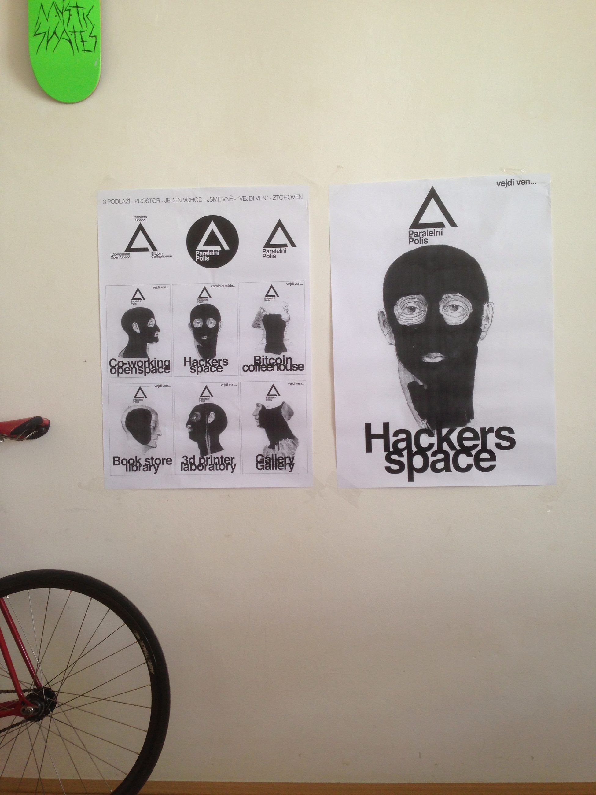 First sketch of the Paralelní Polis visual identity