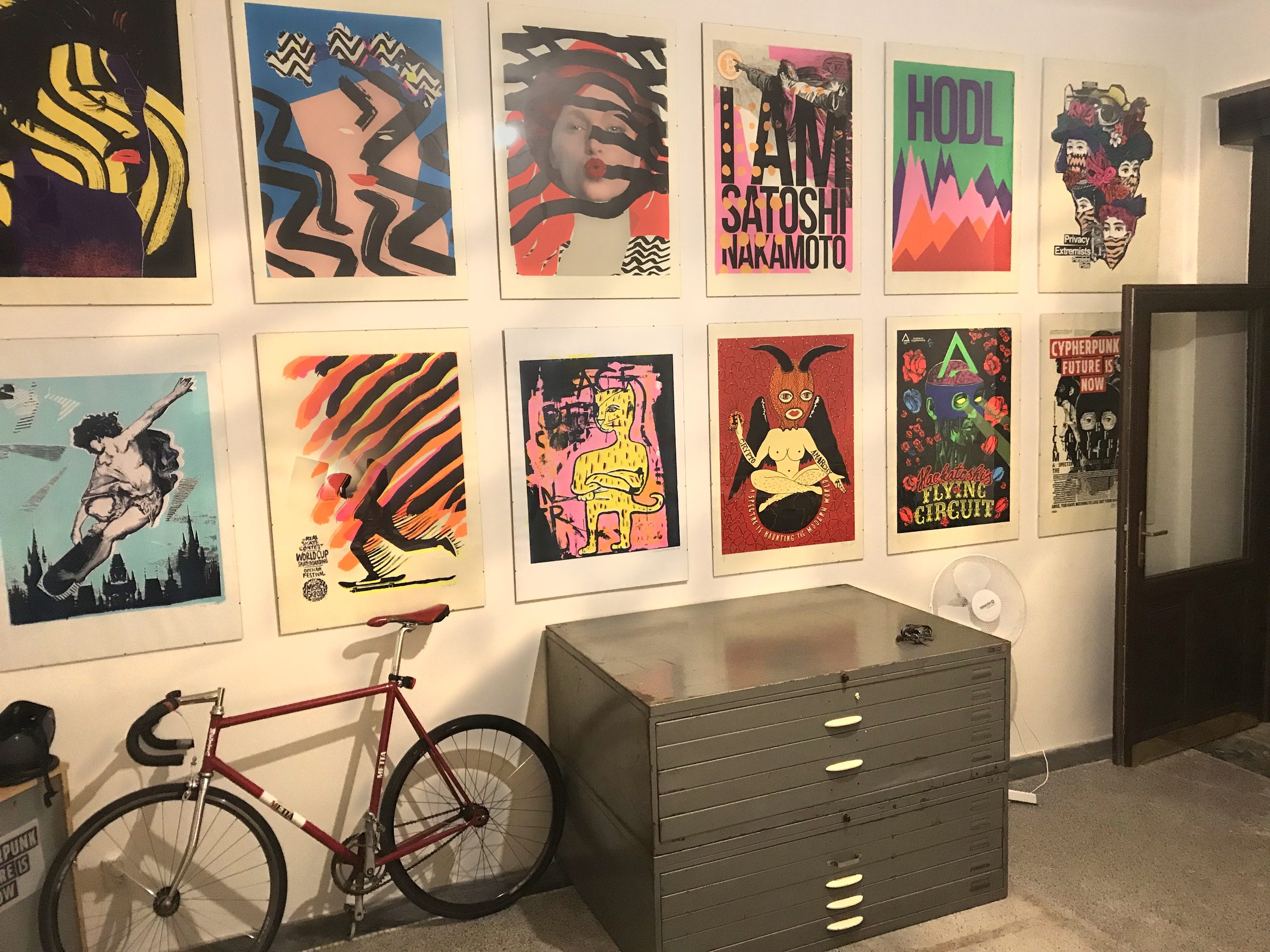 The wall of my studio, circa 2016