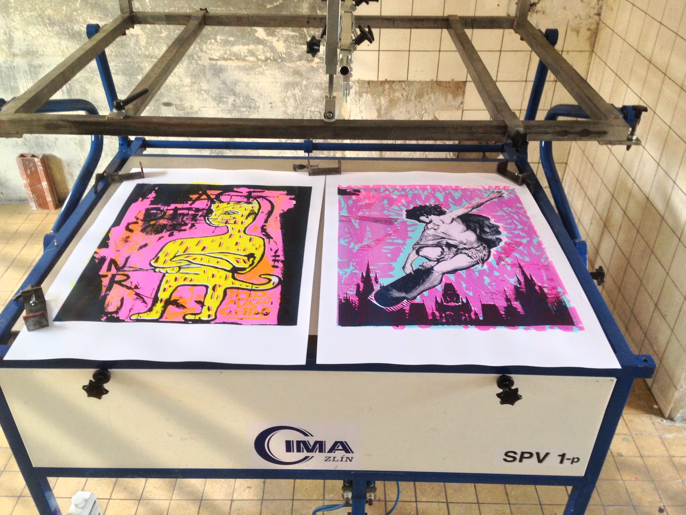Prints at Továrna, circa 2016