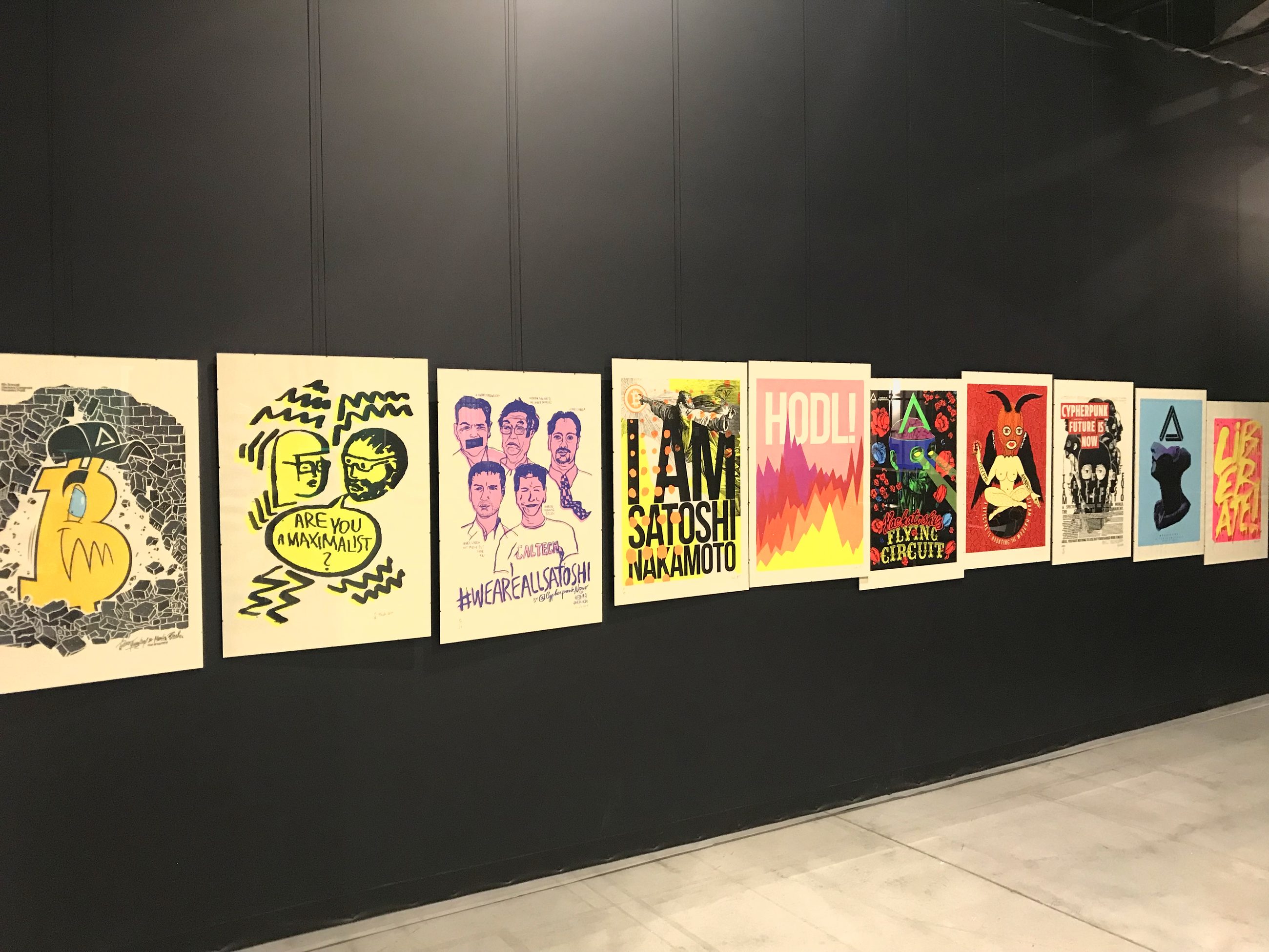 Exhibition at Hackers Congress Paralelní Polis — view from the edge of the hall