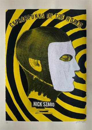 Cypherpunks of the World — Autorský sítotisk — Nick Szabo