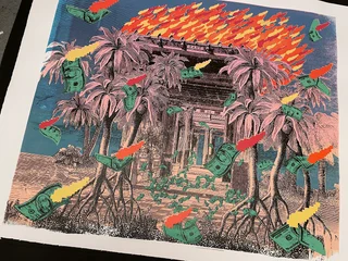 Bank On Fire — Fotografie díla