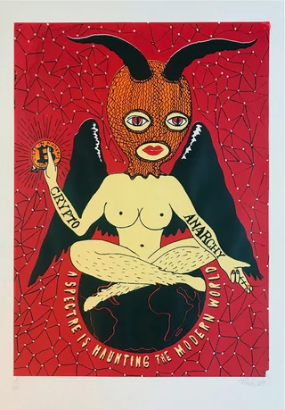 Bitcoin Baphomet — Original screen print