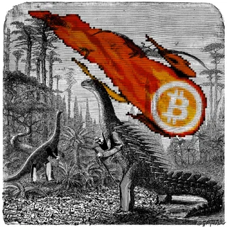 Bitcoin Hitting the Land of Bankers — Fotografie díla