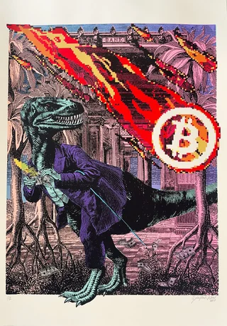 Bitcoin Meteorite — Original screen print