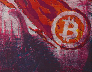 Bitcoin Meteorite Triptych — Fotografie díla