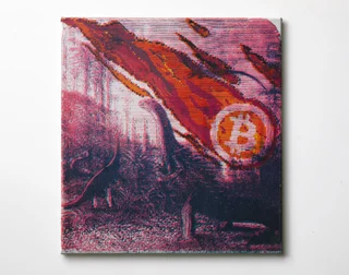 Bitcoin Meteorite Triptych — Fotografie díla