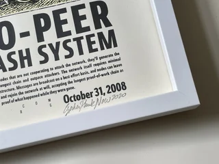 Bitcoin White Paper 2020 — Autorský sítotisk