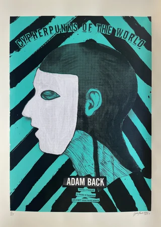 Cypherpunks of the World — Autorský sítotisk — Adam Back