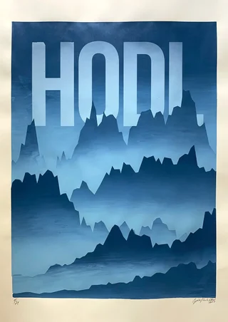 HODL — Morning / Noon / Evening / Night — Autorský sítotisk