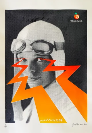 Think Hodl — Autorský sítotisk