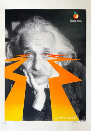 Think Hodl — Autorský sítotisk